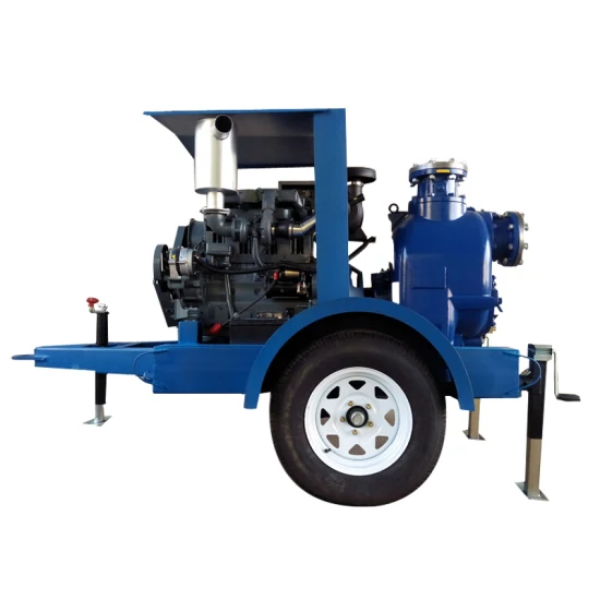 6 Inch 50kw Diesel Engine Non Clog Self Priming Sewage Pump Agricultural Diesel Water Pump