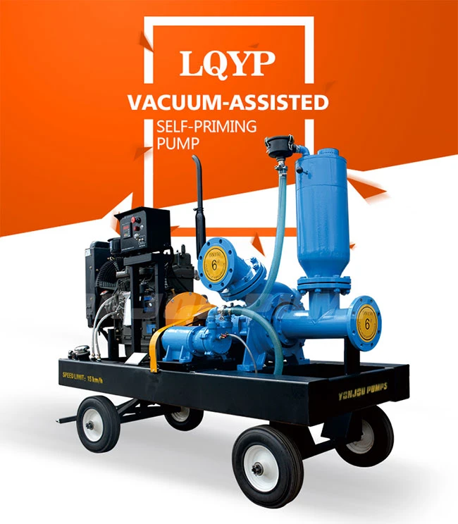 Yonjou Yp 6&quot;Inch 8&quot;Inch Diesel Engine Vacuum Priming Assisted Automatic Auto-Prime Solid Handling Well Point Dewatering Pump (for Mining/Industry/Construction)
