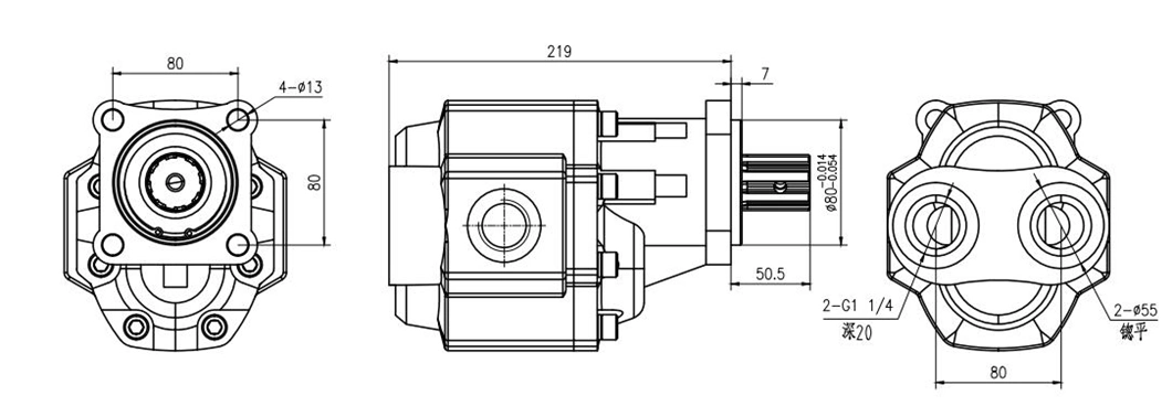 Original Quality High Quality Hyva Type High Flow Hydraulic Power Steering Rotary Gear Pump